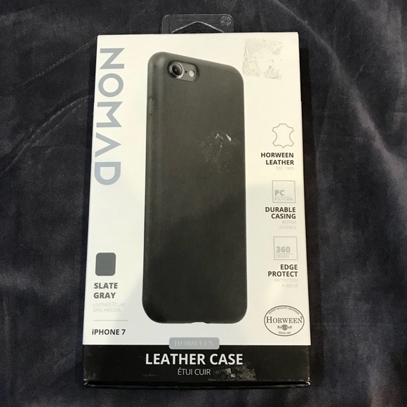 Nomad Other - Nomad slate gray leather case iPhone 7 {NIB}